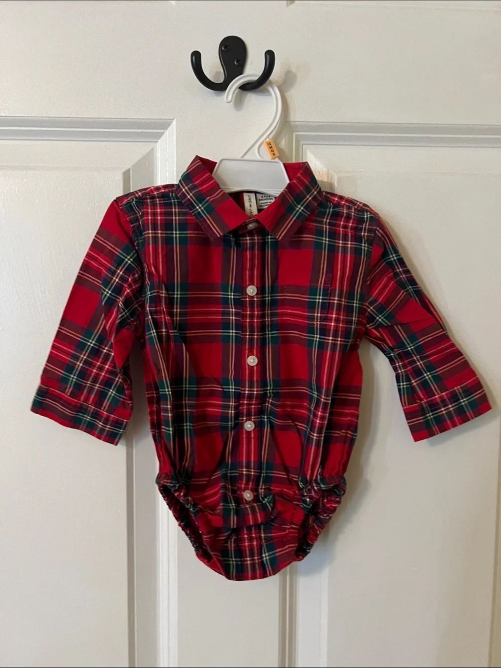 Janie and Jack Plaid Collared Onesie